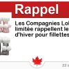 Circulaire Les Compagnies Loblaw limitée rappellent les bottes d’hiver pour fillettes Joe Fresh Circulaire Les Compagnies Loblaw limitée rappellent les bottes d’hiver pour fillettes Joe Fresh