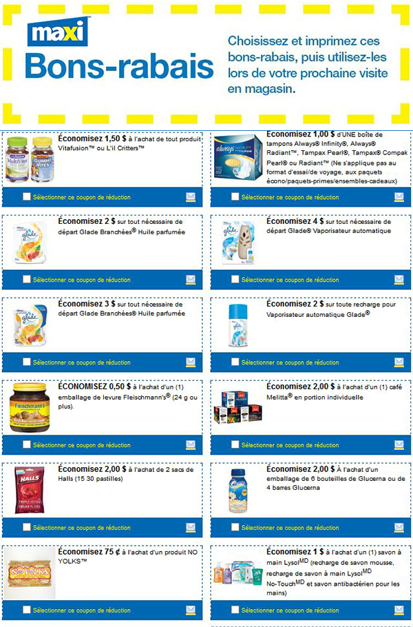 Coupons rabais a imprimer nourriture