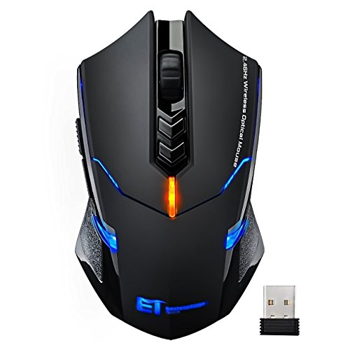 Souris de jeu sans fil 2.4G VicTsing Mini Noir