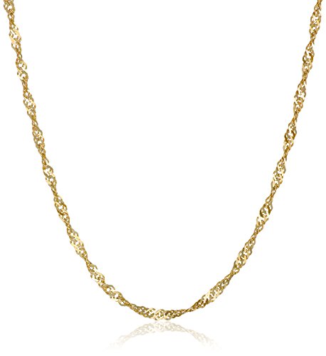 Klassics Collier à chaînes Singapourien en Or jaune 10k, 1,35 mm, 24"