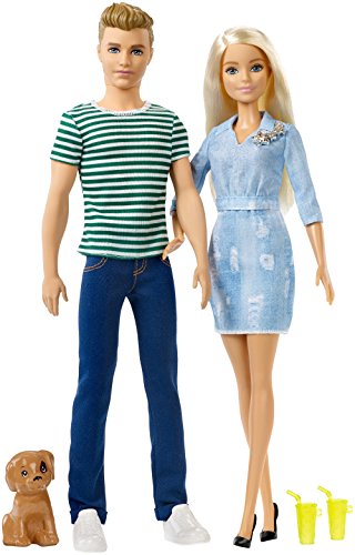 Barbie et Ken Coffret Cadeau Ensemble avec Chiot