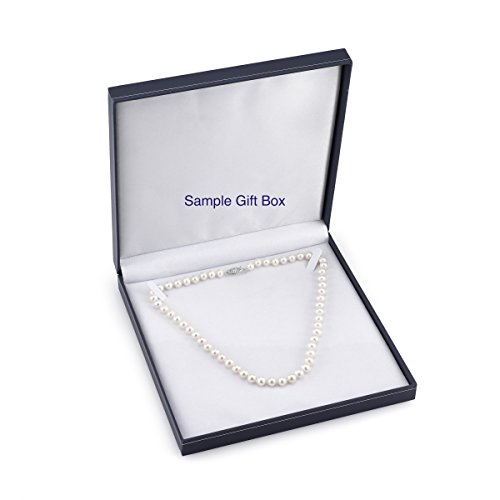 Collier de perles de culture Akoya japonaises blanches en or 14K 18" - 2