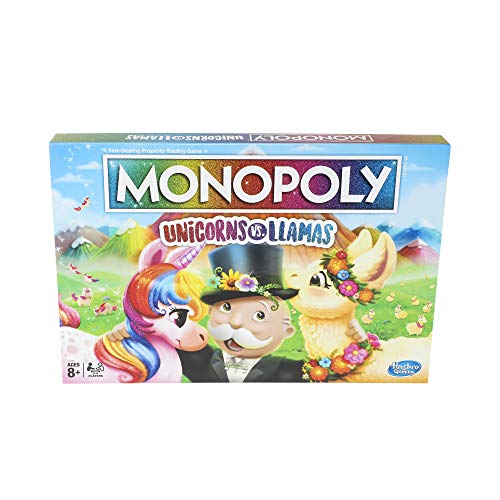 Monopoly Unicorns vs. Llamas Jeu de société pour les 8 ans et plus;