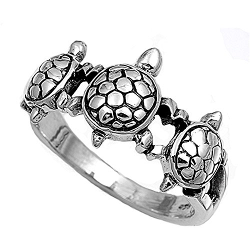 Bague Tortue en Argent Sterling pour Femme