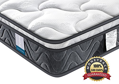 Matelas Inofia Double à Ressorts Ensachés 8 pouces épaisseur et mousse hybride haute densité