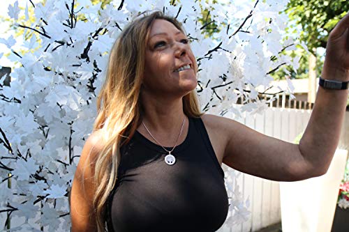 Collier pendentif chaîne de l'arbre de vie en or rose avec strass pour femme par Thalie - 4