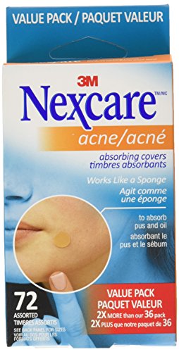 Timbres Absorbant pour l'Acné Nexcare - 72 Timbres