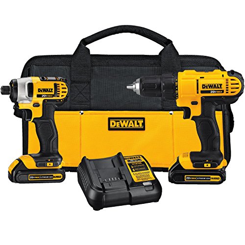Ensemble de Perceuse/Tournevis et de Parceuse à Percussion DEWALT 20-Volt Max - Modèle DCK240C2