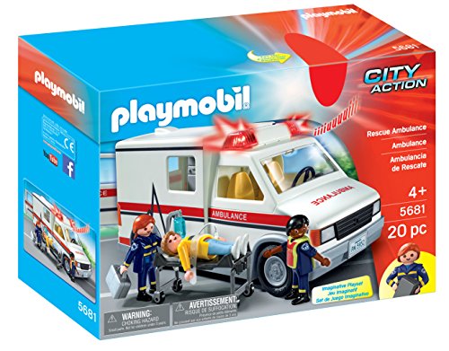 Ambulance Playmobil Secours - 5681 Ambulanciers et Patient Blessé