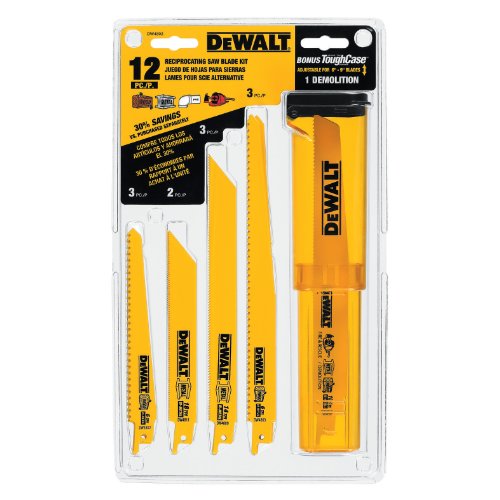 Ensemble de Lames de Scie Alternative, 12 Pièces DEWALT - Modèle DW4892