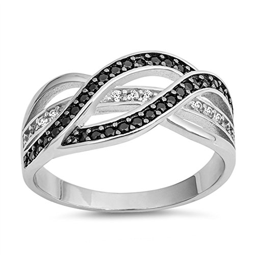 Bague en nœud en argent sterling