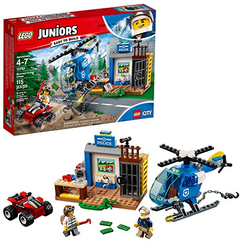 Ensemble de Construction LEGO Juniors La Poursuite Policière en Montagne (115 pièces) 10751