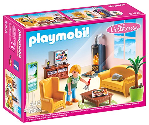 Ensemble Salon avec Foyer au Bois Playmobil - 5308