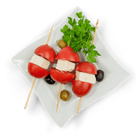Entrée - brochettes tomates et feta