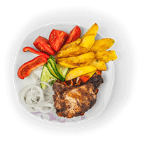 Plat - Cotelette de porc grillée