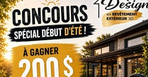 Concours Gagnez une carte-cadeau d'épicerie de 200$! Concours Design en revêtement extérieur 3d