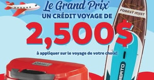 Concours Gagnez un crédit voyage d’une valeur de 2500$ ou l’un des nombreux prix hebdomadaires! Concours Lesters