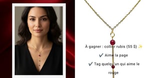 Concours Gagnez un collier en rubis et acier inoxydable plaqué or! Concours Mutine.jo