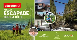 Concours Gagnez votre escapade sur la côte pour quatre personnes! Concours Canyon Sainte-Anne