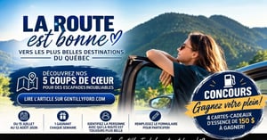 Concours Gagnez l'une des quatre cartes-cadeaux d'essence de 150$! Concours Gentilly Automobiles Ford