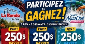 Concours Gagnez l'un des trois prix de 250$! Concours Cloture Prestige