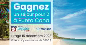 Concours Gagnez un voyage d'une semaine pour 2 à Punta Cana!