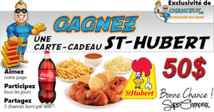 Concours Carte-Cadeau St-Hubert de 50$