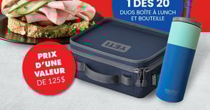 Concours Gagnez l'un des 20 prix contenant une boîte à lunch YETI accompagnée d'une bouteille Asobu!