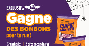 Concours Gagnez 25 lb de bonbons Sweet Sixteen Edition Halloween!