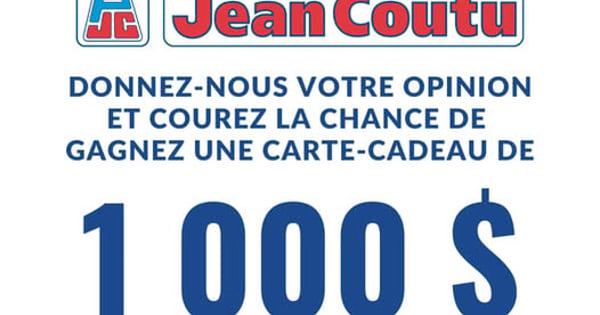 Concours Carte-Cadeau Jean Coutu de 1000$ à Gagner
