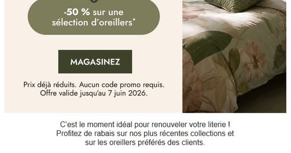 Le solde de literie est en cours !