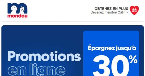Nouvelles offres limitées! En ligne seulement
