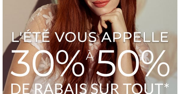 L'été vous appelle : 30% à 50% de rabais