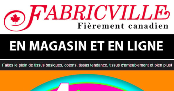 Ne manquez pas les journées Tissus GRATUITS!