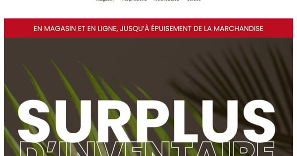 Jusqu'à 75% de rabais - Surplus d'inventaire!