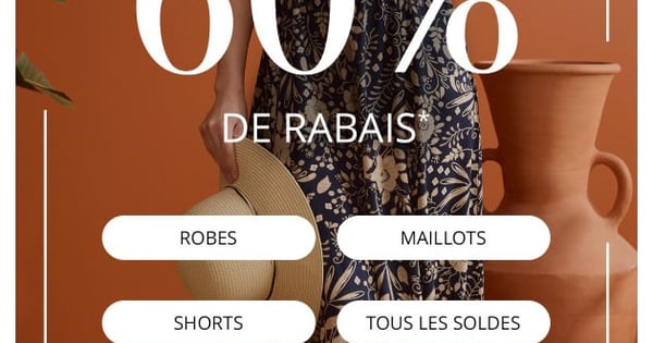 Indispensables d'été : Jusqu'à 60% de rabais