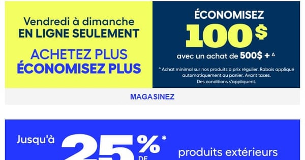 Jusqu’à 25% de rabais pour célébrer l’été