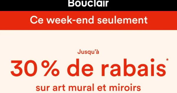 C'est parti : jusqu'à - 30 % sur l'art mural et les miroirs