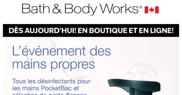 Des mains propres avec les offres à 1 $ et plus
