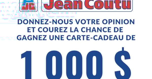 Concours Jean-Coutu - Gagnez une carte-cadeau d’une valeur de 1000$! (un gagnant chaque mois)