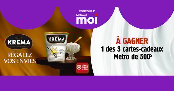 Concours Metro - Gagnez 1 des 3 cartes-cadeaux Metro de 500$!