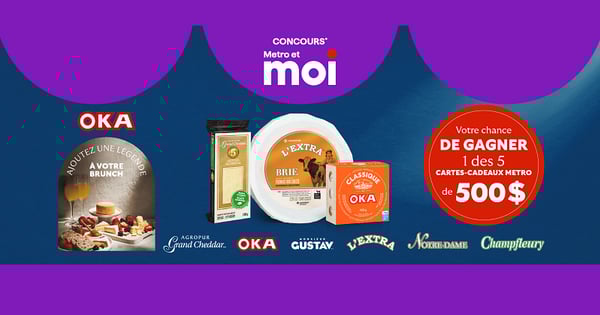 Concours Metro - Gagnez 1 des 5 cartes-cadeaux Metro de 500$!