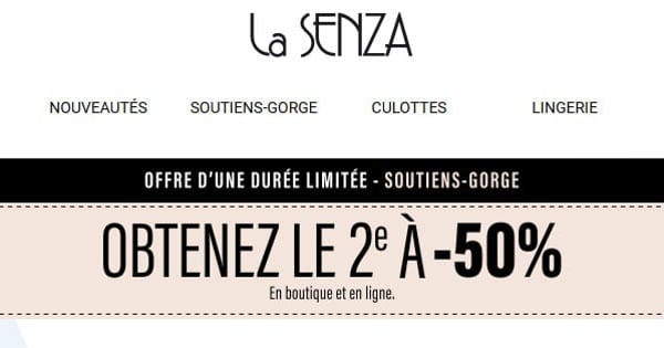 Soutiens-gorge estivaux ! Obtenez le 2e à -50 %