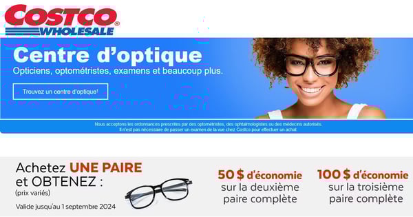 Costco quebec lunetterie clearance