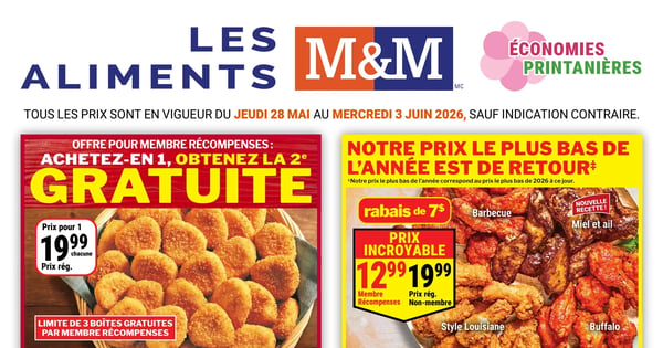 Circulaire Les Aliments M&M