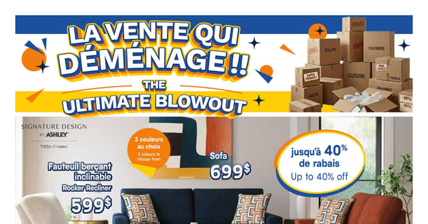 Circulaire Meubles Bernard Tanguay