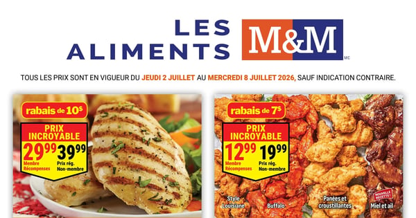 Circulaire Les Aliments M&M