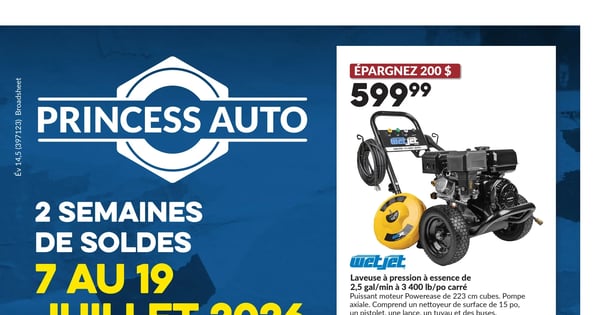 Circulaire Princess Auto