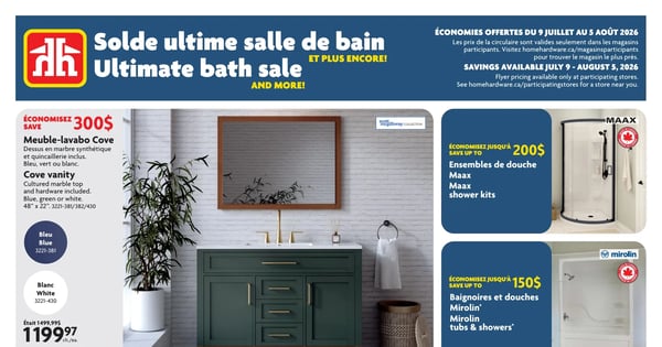 Circulaire Home Hardware - Solde ultime salle de bain