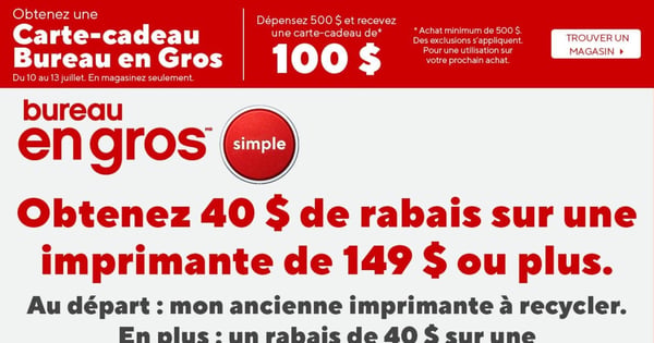 Circulaire Bureau en Gros